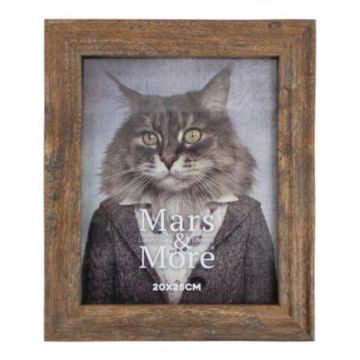 ESKIL wooden picture frame, printed, brown, 25 x 20 x 2 cm