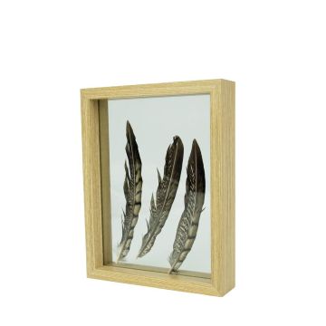 NIELAS wooden double-glazed frame, brown, 22 x 17 x 5 cm