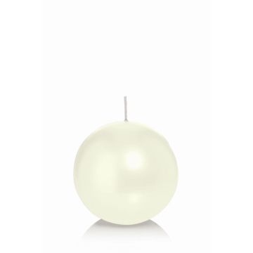 Ball candle MAEVA in cellophane foil, ivory, Ø3.1"/8cm, 25h - Made in Germany Ball candle MAEVA in cellophane foil, ivory, Ø3.1"/8cm, 25h - Made in Germany