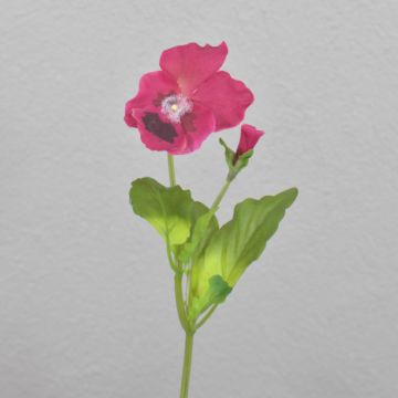 Artificial pansy MELINDA, pink, 8"/20cm, 2"x2.8"/5x7cm