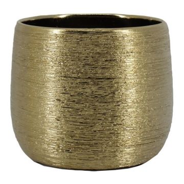 Plant pot TAMSIN, ceramic, gold, 3.9"/10cm, Ø4.7"/12cm Plant pot TAMSIN, ceramic, gold, 3.9"/10cm, Ø4.7"/12cm