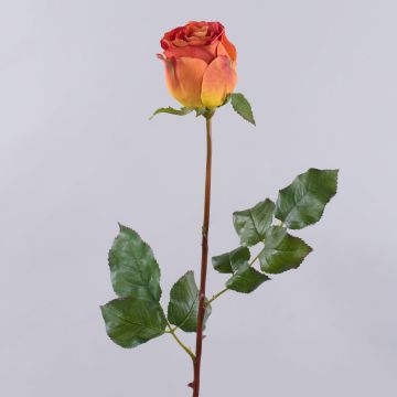 Artificial rose OPHELIE, orange-yellow, 85 cm, Ø7 cm Artificial rose OPHELIE, orange-yellow, 85 cm, Ø7 cm