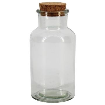 LORRIE cork-lidded glass, clear, 16cm, Ø8cm LORRIE cork-lidded glass, clear, 16cm, Ø8cm