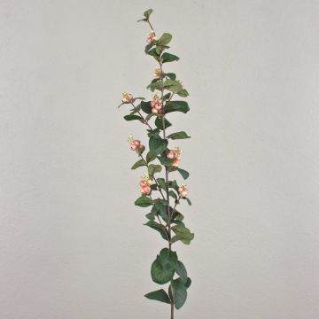Decorative branch snowberry NERINA with berries, apricot-pink, 3ft/95cm