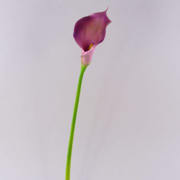 Artificial flower Calla TERESA, violet, 28"/70cm, 3.9"x7"/10x18cm