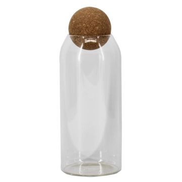 SEGGY storage jar with cork stopper, clear, 24 cm, Ø 9 cm SEGGY storage jar with cork stopper, clear, 24 cm, Ø 9 cm