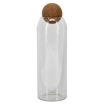 SEGGY storage jar with cork ball, clear, 29 cm, Ø 9 cm SEGGY storage jar with cork ball, clear, 29 cm, Ø 9 cm