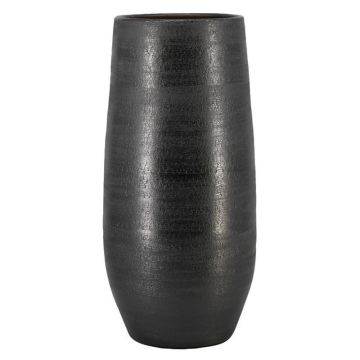 Large VINKAS ceramic vase with a marbled finish, black, 28"/70cm, Ø13"/32cm Large VINKAS ceramic vase with a marbled finish, black, 28"/70cm, Ø13"/32cm