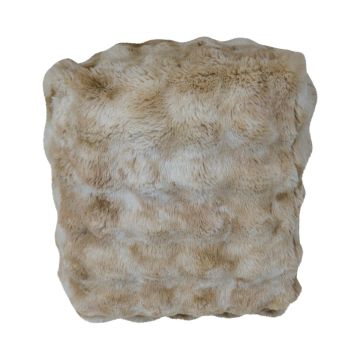 Teddy stool SVAVA, bubble design, beige-brown, 40x40x45cm