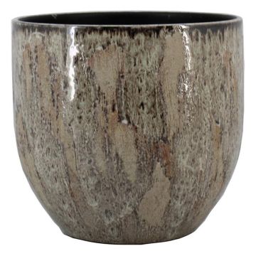Terracotta pot VELUM with grain effect, taupe, 6.3"/16cm, Ø6.7"/17cm Terracotta pot VELUM with grain effect, taupe, 6.3"/16cm, Ø6.7"/17cm