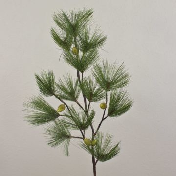 Decorative pine branch ALKE with cones, 3ft/100cm