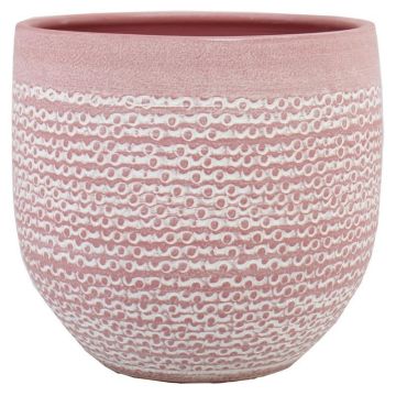 DOMANO ceramic pot, speckled, pink, 32 cm, Ø35 cm DOMANO ceramic pot, speckled, pink, 32 cm, Ø35 cm