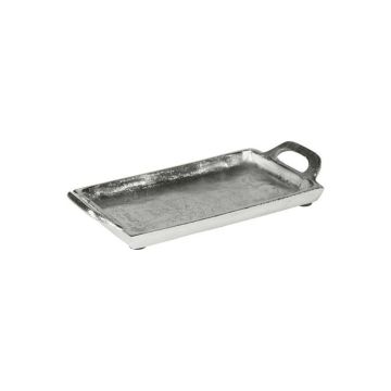GORM serving tray with handles, aluminium, silver, 21 x 11 cm GORM serving tray with handles, aluminium, silver, 21 x 11 cm