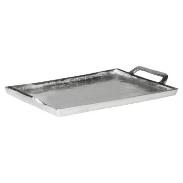 Serving tray GORM with handles, silver, aluminium, 16"x11"/40x27cm Serving tray GORM with handles, silver, aluminium, 16"x11"/40x27cm