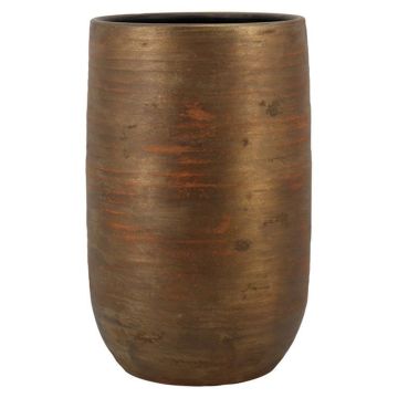 RODYN ceramic vase with grooves, colour gradient, gold, 50cm, Ø32cm RODYN ceramic vase with grooves, colour gradient, gold, 50cm, Ø32cm