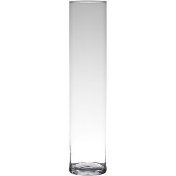 Flower vase SANYA EARTH, cylinder/round, clear, 20"/50cm, Ø3.5"/9cm