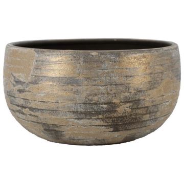 Ceramic bowl RODYN with grooves, colour gradient, brown, 5.5"/14cm, Ø11"/29cm Ceramic bowl RODYN with grooves, colour gradient, brown, 5.5"/14cm, Ø11"/29cm