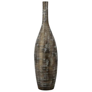 RODYN decorative ceramic bottle vase with grooves, colour gradient, brown, 100 cm, Ø 26 cm RODYN decorative ceramic bottle vase with grooves, colour gradient, brown, 100 cm, Ø 26 cm
