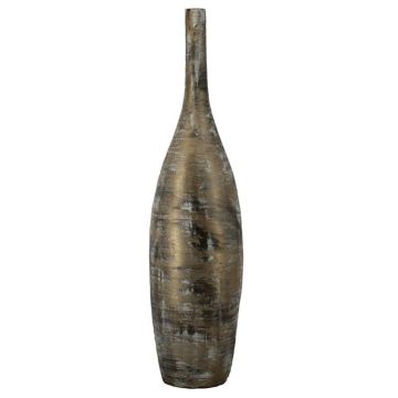 RODYN decorative ceramic vase with grooves, colour gradient, brown, 120 cm, Ø29 cm RODYN decorative ceramic vase with grooves, colour gradient, brown, 120 cm, Ø29 cm