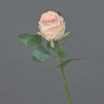 Artificial flower rose VRONI, pink, 12"/30cm, Ø 2.4"/6cm