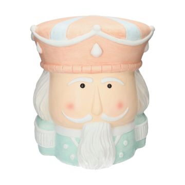 Storage table MOLANI in nutcracker shape, pink-beige-blue, 12"x11"x13"/30x27x33cm