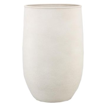 SOLIM plant vase, relief pattern, ceramic, white, 50 cm, Ø32 cm SOLIM plant vase, relief pattern, ceramic, white, 50 cm, Ø32 cm