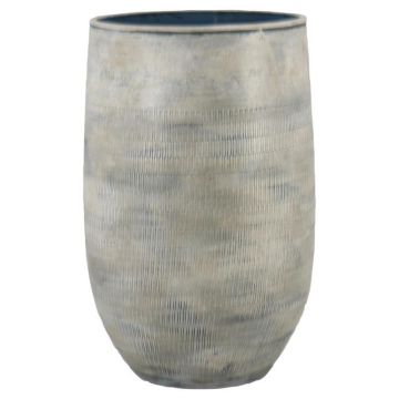 SOLIM plant vase, relief pattern, ceramic, blue-grey, 50 cm, Ø32 cm SOLIM plant vase, relief pattern, ceramic, blue-grey, 50 cm, Ø32 cm