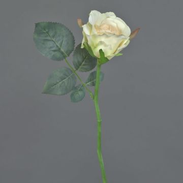 Artificial rose ELLI, cream-pink, 12"/30cm, Ø 2.4"/6cm