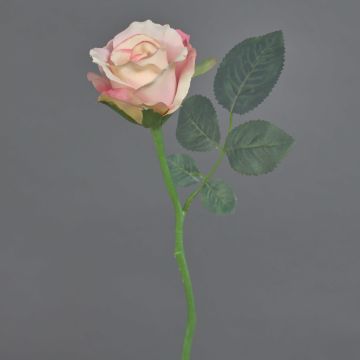 Artificial rose ELLI, pink, 12"/30cm, Ø 2.4"/6cm