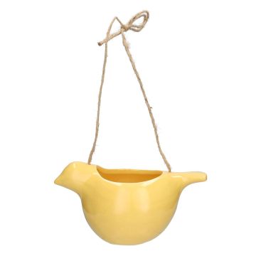 SAREEN dolomite hanging bird planter, yellow, 21.1 x 11.7 x 10.5 cm SAREEN dolomite hanging bird planter, yellow, 21.1 x 11.7 x 10.5 cm