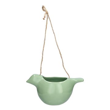 SAREEN dolomite hanging basket with bird motif, jade green, 25.6 x 14.6 x 12.4 cm SAREEN dolomite hanging basket with bird motif, jade green, 25.6 x 14.6 x 12.4 cm