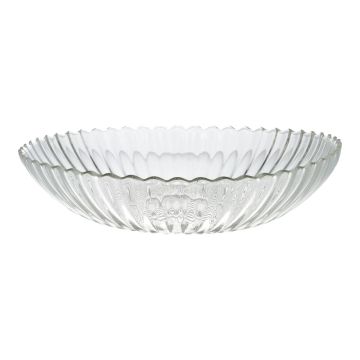 AVALYNN glass candle holder bowl, clear, 30 x 23 x 6 cm AVALYNN glass candle holder bowl, clear, 30 x 23 x 6 cm