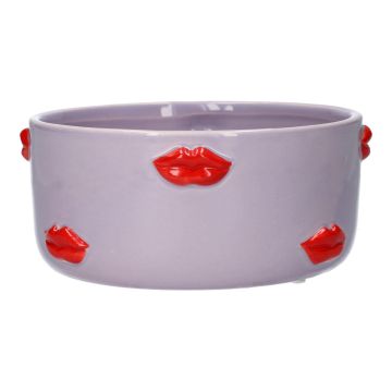 ADELIA decorative bowl with lip motif, ceramic, lilac-red, 8 cm, Ø18.5 cm ADELIA decorative bowl with lip motif, ceramic, lilac-red, 8 cm, Ø18.5 cm