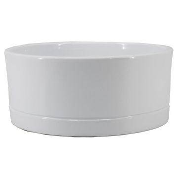 Plant tray LUXAM, ceramic, white, 4.1"/10.5cm, Ø9"/22.5cm Plant tray LUXAM, ceramic, white, 4.1"/10.5cm, Ø9"/22.5cm