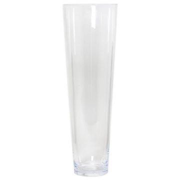 AMNA OCEAN conical floor vase, made from recycled glass, clear, 50cm, Ø15cm AMNA OCEAN conical floor vase, made from recycled glass, clear, 50cm, Ø15cm