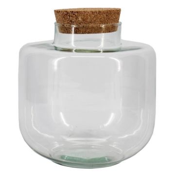 JEKYS storage jar with cork lid, recycled, clear, 21 cm, Ø19 cm JEKYS storage jar with cork lid, recycled, clear, 21 cm, Ø19 cm