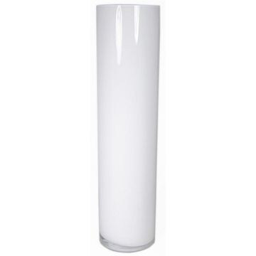 SANSA OCEAN cylindrical glass floor vase, white, 60 cm, Ø15 cm SANSA OCEAN cylindrical glass floor vase, white, 60 cm, Ø15 cm