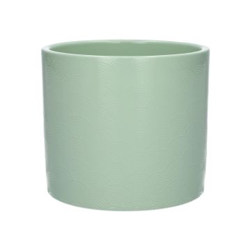 Plant pot FERDINANTA with pattern, ceramic, mat mint green, 4.8"/12.3cm, Ø5.3"/13.5cm Plant pot FERDINANTA with pattern, ceramic, mat mint green, 4.8"/12.3cm, Ø5.3"/13.5cm