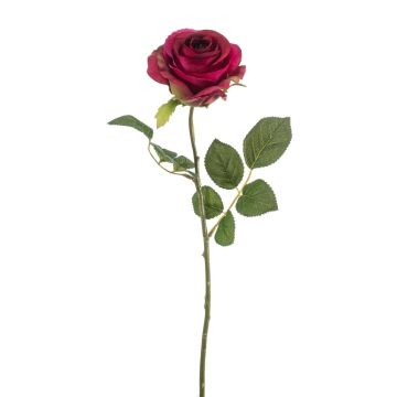 BRUNETTE artificial rose, fuchsia, 70 cm, Ø11 cm