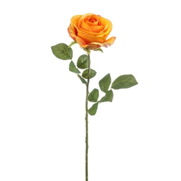 BRUNETTE artificial rose, orange, 70cm, Ø11cm