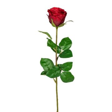 Artificial flower Rose NORLAN, red, 28"/70cm