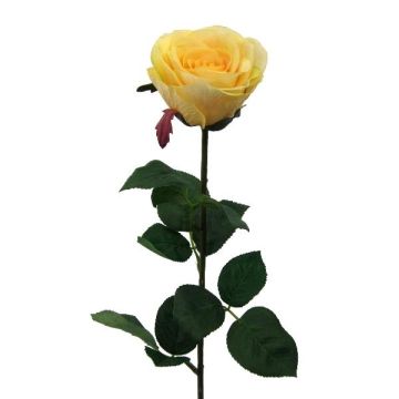 Artificial flower Rose NORLAN, light yellow, 28"/70cm