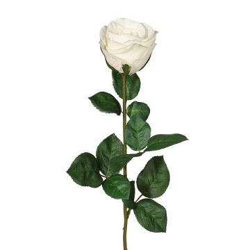 Artificial flower rose NORLAN, white, 28"/70cm, Ø3.1"/8cm Artificial flower rose NORLAN, white, 28"/70cm, Ø3.1"/8cm