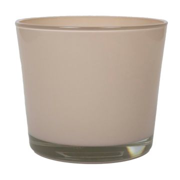 ALENA glass plant pot, beige, 19 cm, Ø19 cm