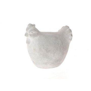 Decorative figurine Chicken SHANIE, grey, 6"x3.7"x5.1"/15x9,5x13cm