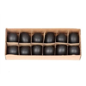 Decorative chicken eggs KIKU, 12 pieces, Easter decoration, black