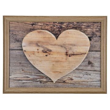 BJARKA lap tray, heart design, brown, 43x33x7cm BJARKA lap tray, heart design, brown, 43x33x7cm