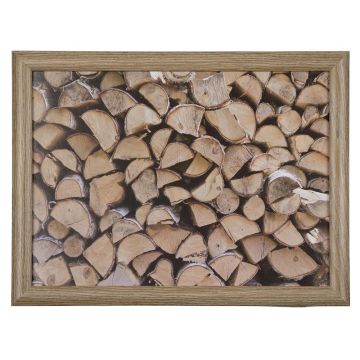 BJARKA lap tray, log motif, brown, 43x33x7cm BJARKA lap tray, log motif, brown, 43x33x7cm