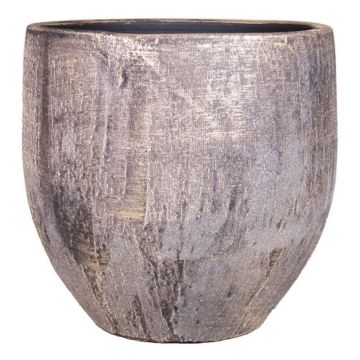 Ceramic flower pot AETIOS, colour gradient, gold-brown, 6.3"/16 cm, Ø 6.7"/17 cm