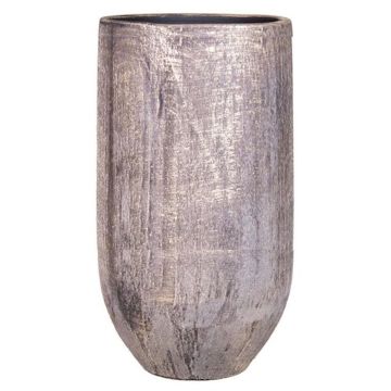 Ceramic flower vase AETIOS, colour gradient, gold-brown, 18"/45 cm, Ø 8"/20 cm